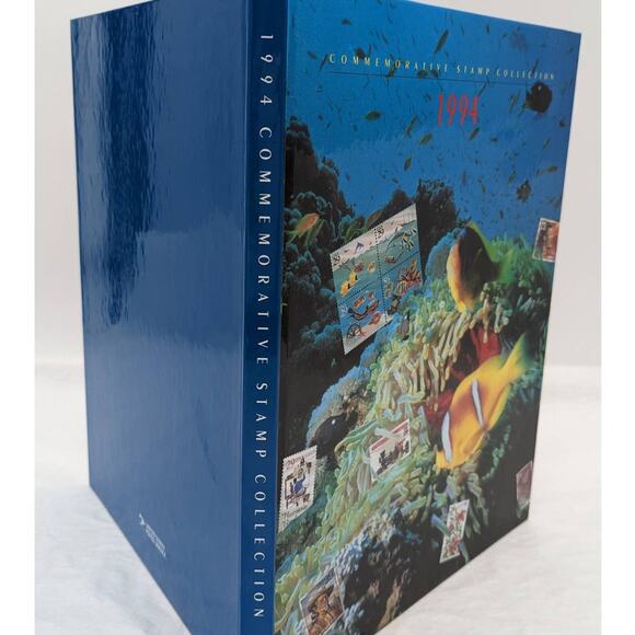 1994 Commemorative Stamp Collection Book Rockwell Moon Landing Steam Locomotives - Picture 2 of 13